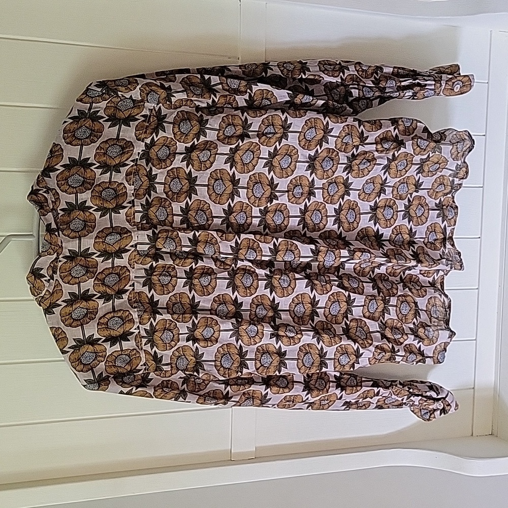 NWOT Monoprix Linen Button Down S - Picture 7 of 7